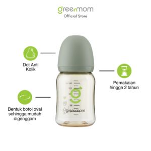 Alternative view of Greenmom PPSU Slim Bottle / 150ml / Forest Green