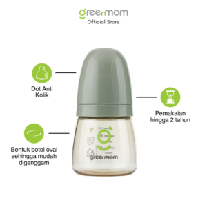 Alternative view of Greenmom PPSU Slim Bottle / 60ml / Forest Green