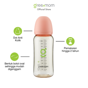 Alternative view of Greenmom PPSU Slim Bottle / 250ml / Coral Rose
