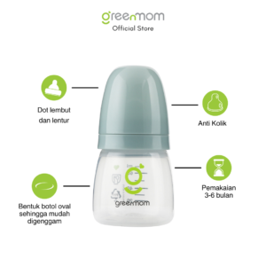 Alternative view of Greenmom PP Slim Bottle / 60ml / Stone Blue