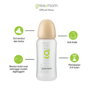 Alternative view of Greenmom PP Slim Bottle / 240ml / Lily Beige