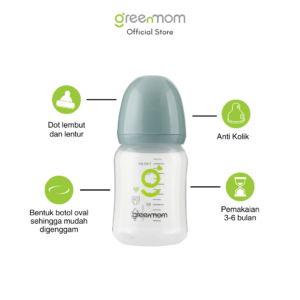 Alternative view of Greenmom PP Slim Bottle / 140ml / Stone Blue