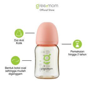 Alternative view of Greenmom PPSU Slim Bottle / 150ml / Coral Rose