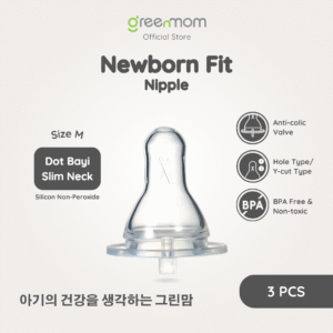 Greenmom Newborn Fit Nipple M (4m+) 3pcs