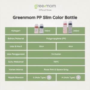 Alternative view of Greenmom PP Slim Color Bottle / 240ml / Space Gray