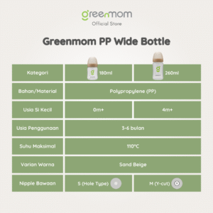 Alternative view of Greenmom PP Wide Bottle / 180ml / Sand Beige