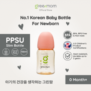 Greenmom PPSU Slim Bottle / 150ml / Coral Rose